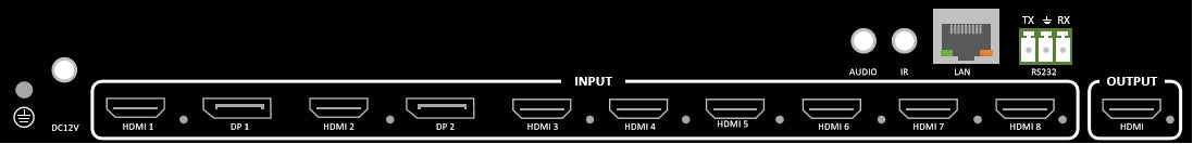 Bitvisus матричный переключатель 8x1 HDMI DP 4K 60Гц с разделением на 8