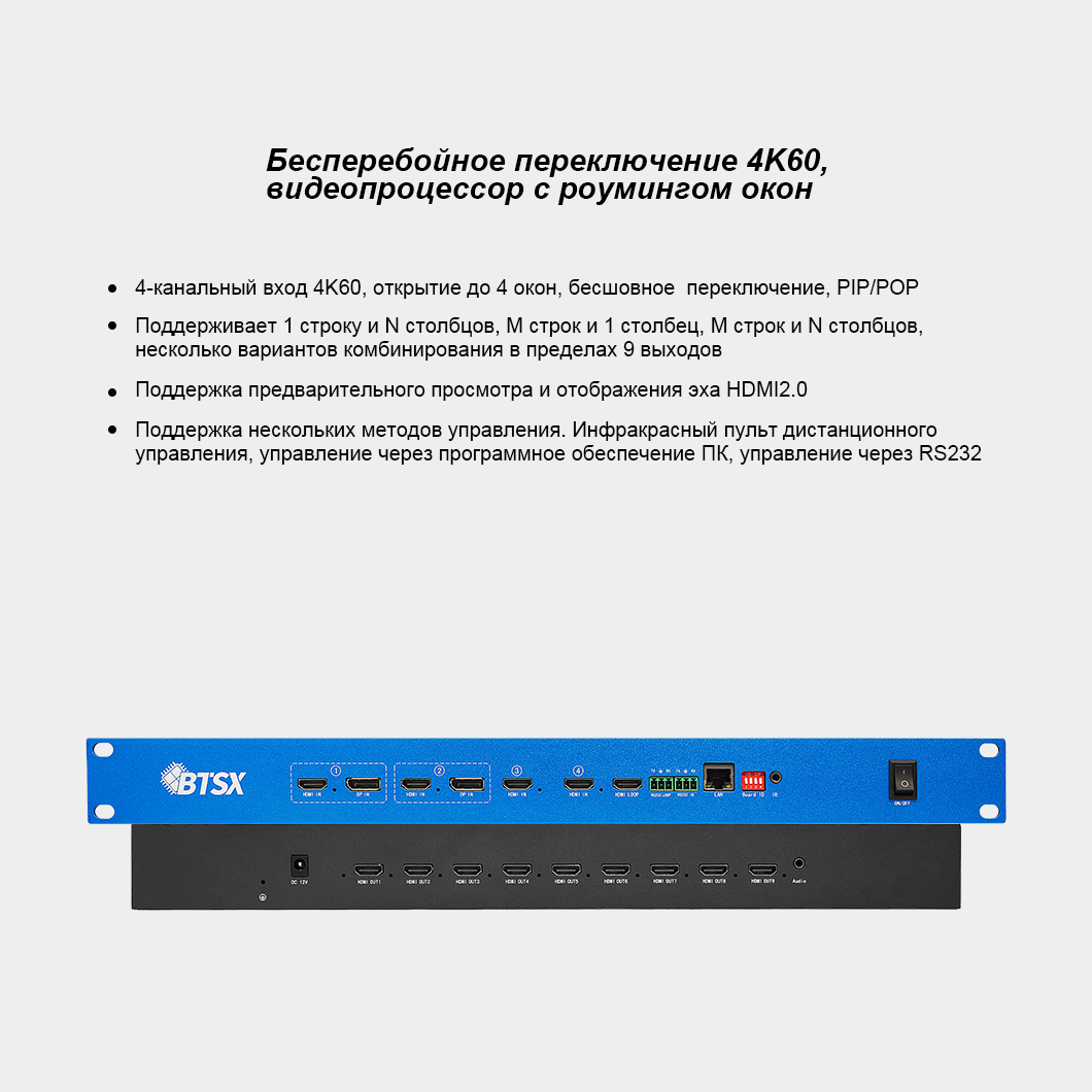 4K60_4 input_switching_PIP_POP_seamless_9 Экран сращивания 