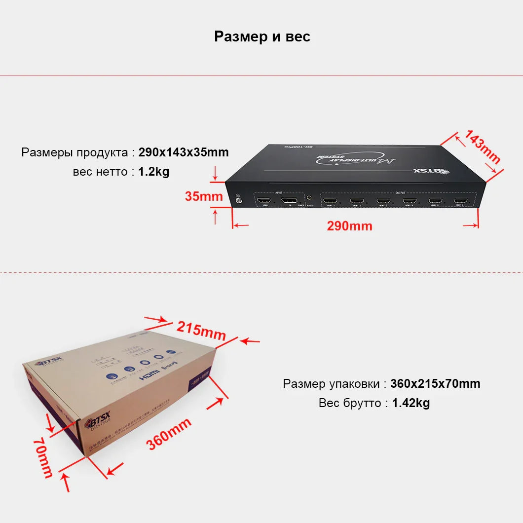 BIT-MSE-8K-106Pro Multi-Screen Extender Real 8K Bitvisus: Расширьте свое рабочее пространство на несколько экранов