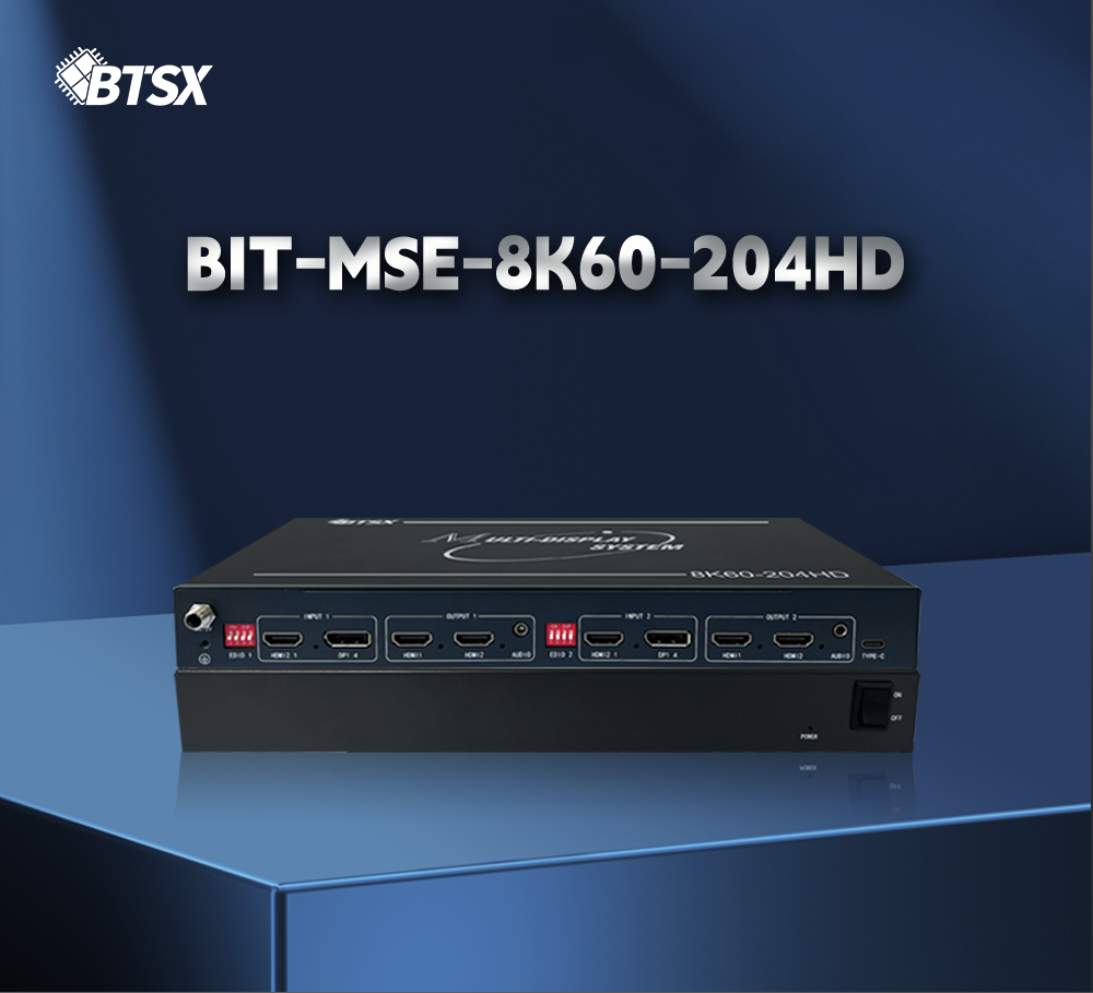 HDMI-разветвитель-коммутатор 8К60 2 входа 4 выхода 2х2