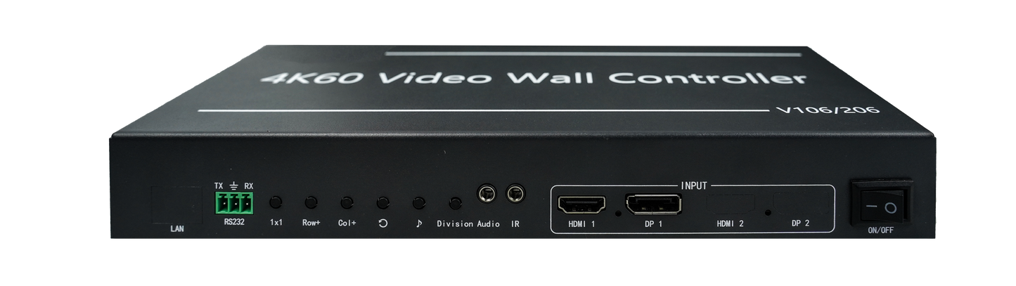 BIT-VWC-106Контроллер видеостены Bitvisus BIT-VWC-106: 1x6 HDMI/DP, 4K@60Гц — для видеонаблюдения, рекламы и выставок