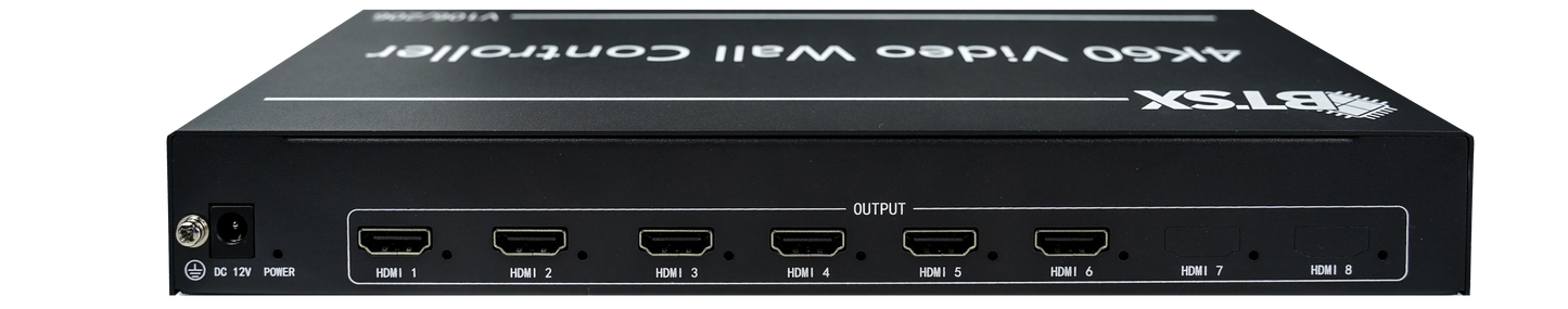 BIT-VWC-106Контроллер видеостены Bitvisus BIT-VWC-106: 1x6 HDMI/DP, 4K@60Гц — для видеонаблюдения, рекламы и выставок