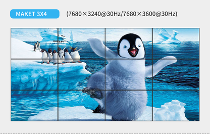 Процессор для сращивания HDMI и DP 8K 1 вход 15 выходов